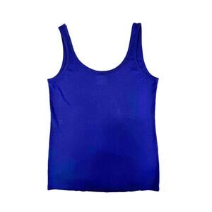 Lilly Pulitzer Navy Blue Tank Top Preppy Scoop Neck Knit Size L Coastal Classic